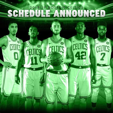 The Celtics 2018-19 schedule is here. | David Cohen