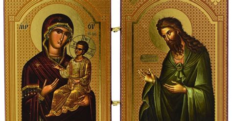 Diptih Presveta Bogorodica - Sveti Jovan Krstitelj (7x10,5) cm