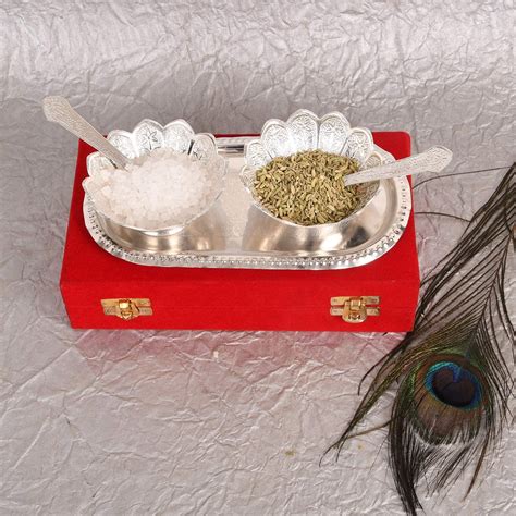 Buy Piepot | German Silver Lotus Shape Bowl Set of 5pc | Unique Design ...