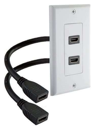 Buy iMBAPrice - HDMI Pigtail Wall Plate Built-In Flexible Hi-Speed HDMI ...