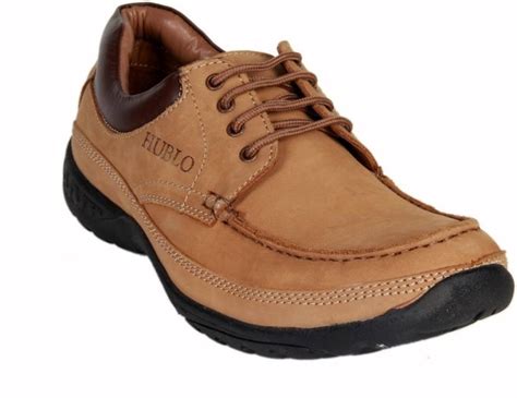 Hublo Durban Camel Brown Leather Casual Shoes For Men - Buy Camel Color ...