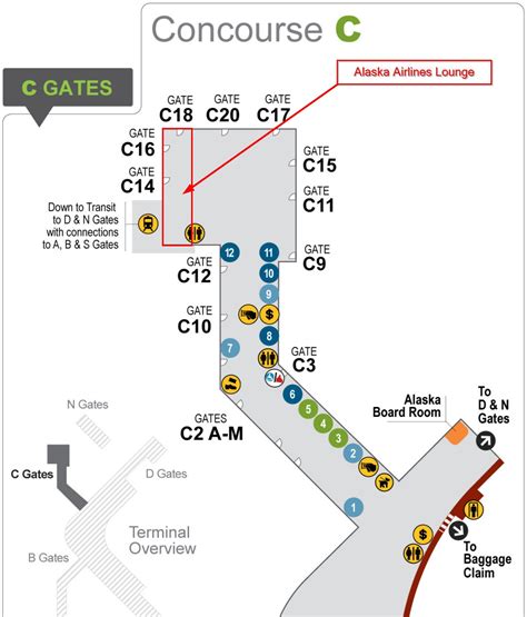 Map Of Alaska Lounges At Seatac