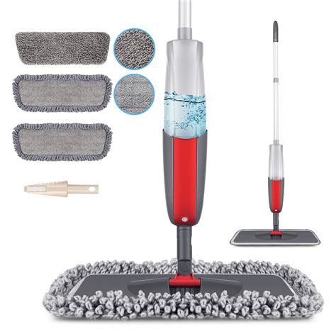 SUGARDAY Microfiber Spray Mops for Floor Cleaning Wet Dry Dust Hardwood ...