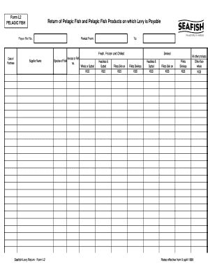Fillable Online seafish Form L2 Pelagic Fish - Seafish - seafish Fax ...