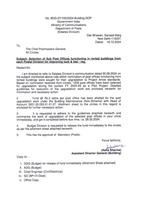 DOP Identified to improve look and feel of Sub Post Offices functioning ...