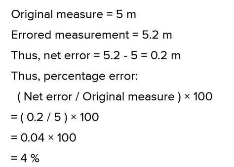 While measuring a line segment of length 5 cm, it was measured 5.2 cm ...