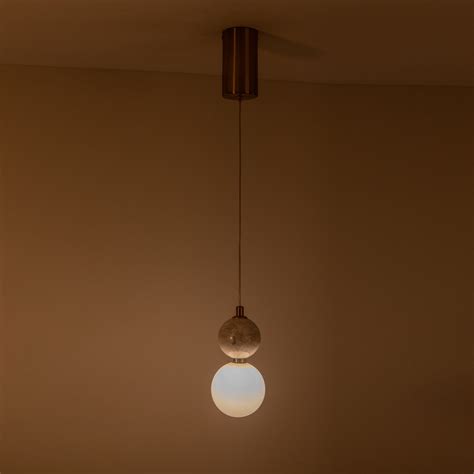 White Marble LED Pendant Light for Corners & Counters | Light & Living