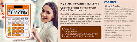 Casio MJ-12VCb-RG 300 Steps Check & Correct Colourful Desktop ...