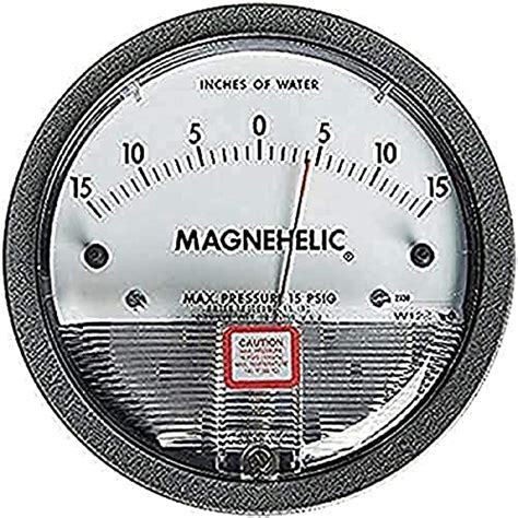 Dwyer Magnehelic Series 2000 Differential Pressure Gauge, Range 15-0 ...