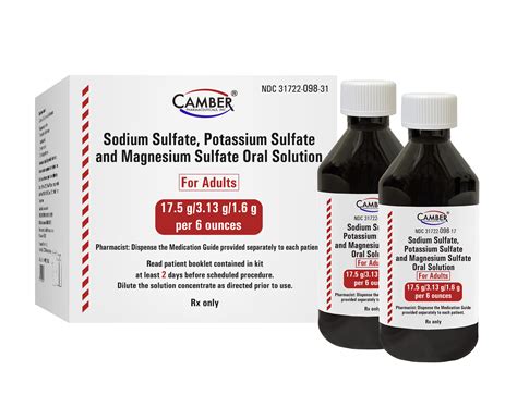 Sodium Sulfate, Potassium Sulfate, Magnesium Sulfate – Camber Pharmaceuticals