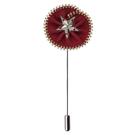 Buy Peluche Shining Star - Maroon Colored Brooch/Lapel Pin for Men at ...