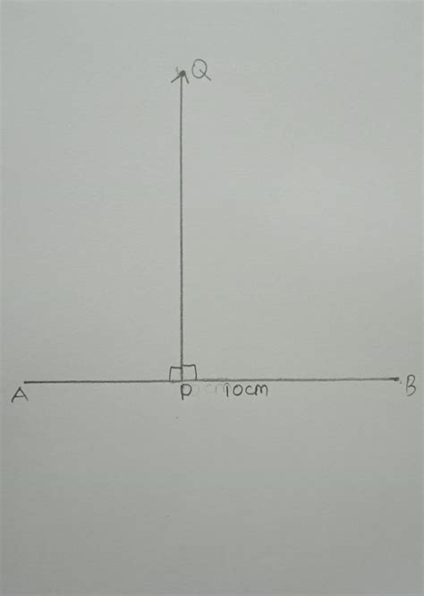 Draw a line segment AB=10cm.Mark a point Q outside AB.Draw ...