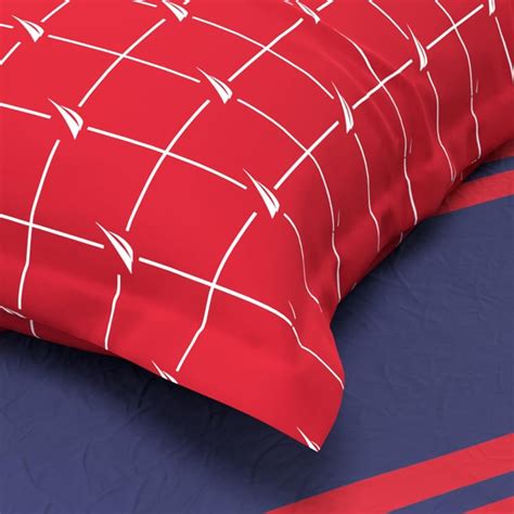 Buy NAUTICA Pacific Coast Cotton 160TC Striped 2Pcs Single Bedsheet Set ...