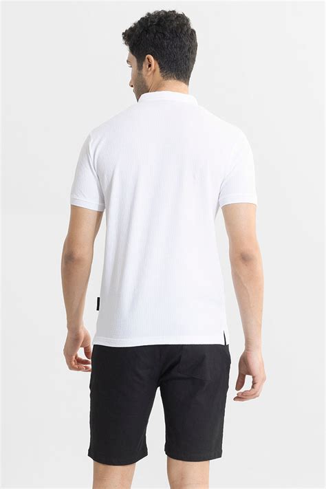 Buy Men's Roller White Polo T-Shirt Online | SNITCH