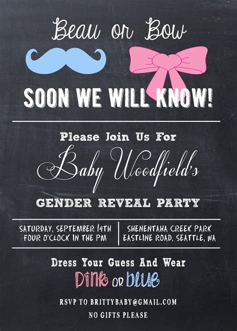 Get Printable Gender Reveal Party Invitations Images | US Invitation ...