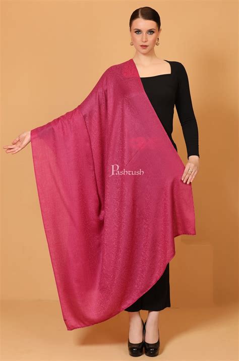 Pashtush Womens Fine Wool Shawl, Self Paisley Weave, Extra Soft, Warm ...