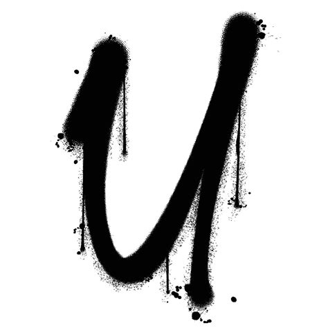 Vector graffiti spray paint alphabet U in isolated background 35464650 Vector Art at Vecteezy