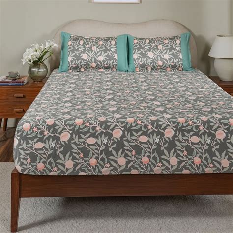 Buy MASPAR Sensory Bloom Cotton 200TC Printed 2Pcs Single Fitted ...