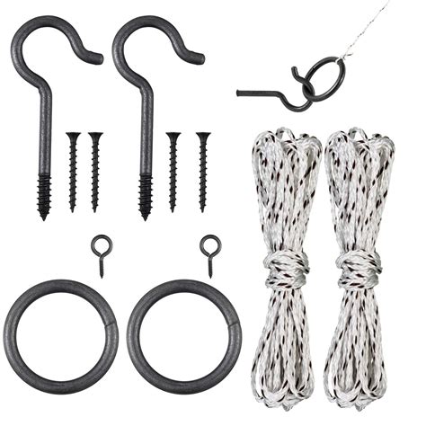2 Set Hook and Ring Swing Game Hardware Set,Include Nylon String ...