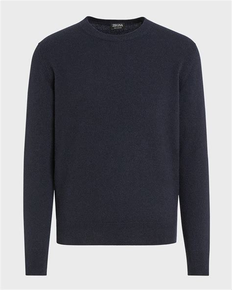 ZEGNA Men's Cashmere Crewneck Sweater | Neiman Marcus