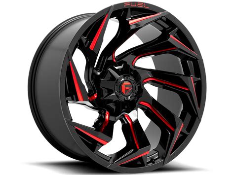 Fuel Black & Red Reaction Wheel D75515800437 | RealTruck