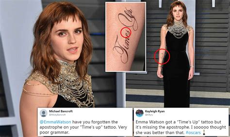 Emma Watson Oscars Tattoo