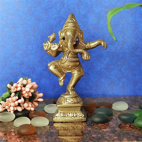 Buy ST "REDEFINING SPACES" Dancing Ganesh Brass Statue for Home Decor ...