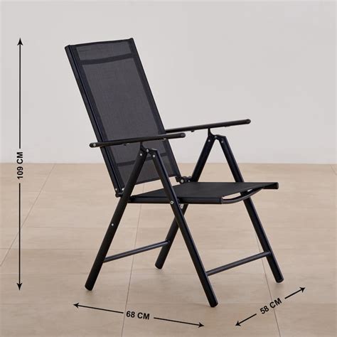 Buy Highland Fabric Folding Easy Chair - Black from Home Centre at just ...