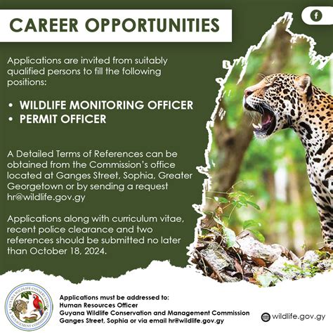 Career Opportunities - Wildlife Conservation