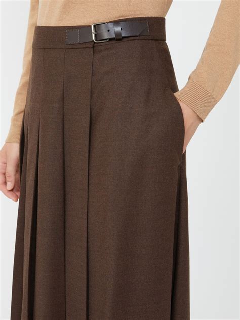 Wool wrap skirt, chocolate | Weekend Max Mara