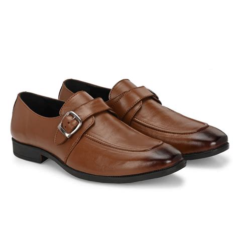 Tan Color Monk Strap Shoes in India - SeeandWear