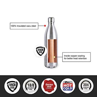 Cello Water Bottle Swift Stainless Steel Double Walled Flask, Hot and ...