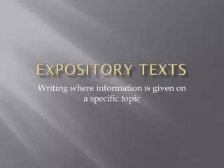 Image result for Examples of Expository Texts Information
