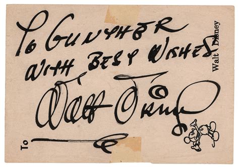 Walt Disney Autograph