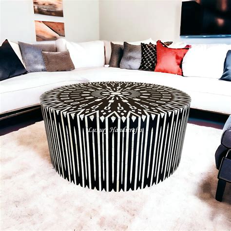Bone Inlay Kalmin Coffee Table Black – Luxury Handicrafts
