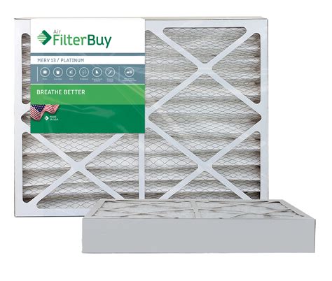 FilterBuy 20x25x4 MERV 13 Pleated AC Furnace Air Filter, (Pack of 2 ...