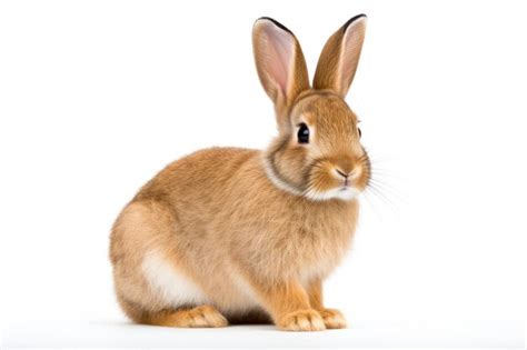 A single rabbit isolated on white background | Premium AI-generated image