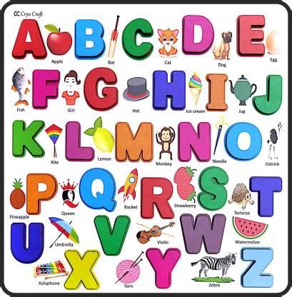 Cryo Craft Wooden English Alphabet Board with Pictures Price in India ...