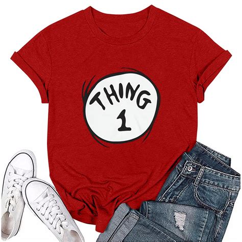 Dr. Seuss Shirts for Kids - Thing 1 Cotton Tees - Walmart.com