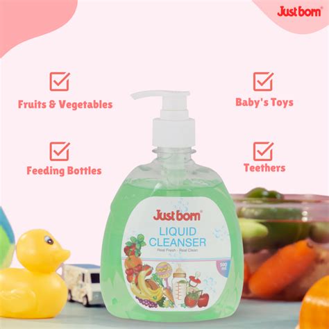 Just Born Baby Liquid Cleanser - Gentle & Powerful Formula for Baby ...