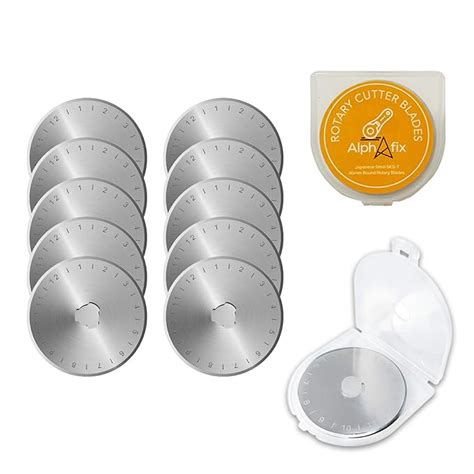 Alphafix 45mm Rotary Cutter Blades – 10 Blades Per Pack – Fits Most ...