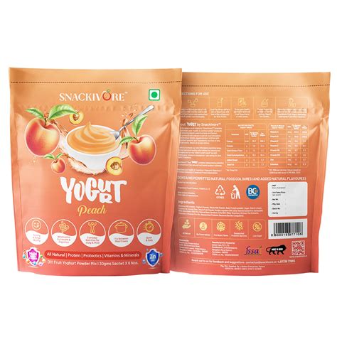 Snackivore Fruit Yogurt Powder Mix | Peach | ClickOnCare.com