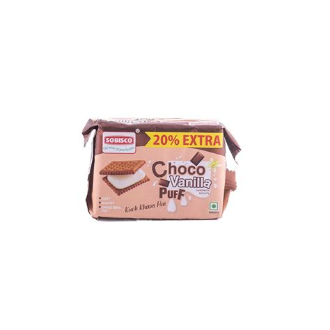 SOBISCO Choco Vanilla Puff Sandwich Cream Biscuits Tasty Healthy and ...