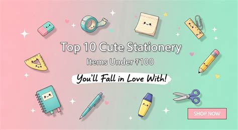 Top 10 Cute Stationery Items Under ₹100 You’ll Fall in Love With ...