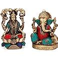 Buy Collectible India Ganesha and Goddess Lakshmi Idol - Hindu God ...