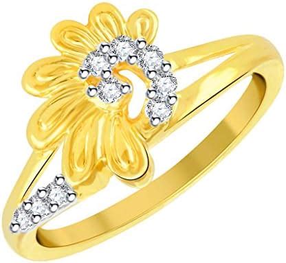 Vidhi Jewels Pure Flower Pattern Gold Plated Brass Finger Ring for ...