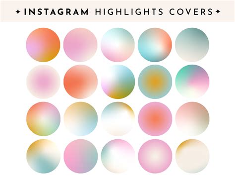Aura Gradient Instagram Highlight Covers. Holographie Social Media ...
