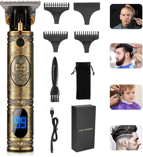 Upgraded Hair Trimmer Beard Clippers for Men Professional USB Electric ...