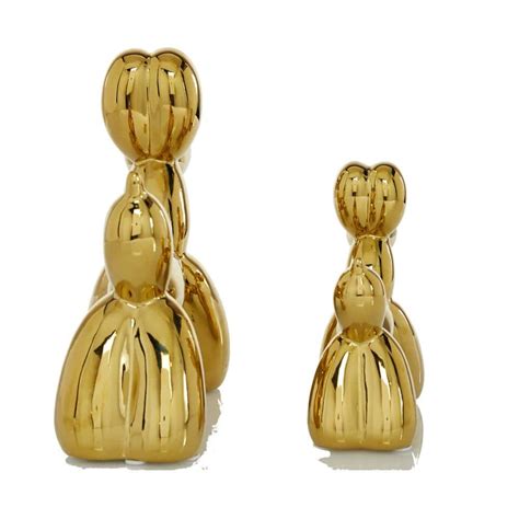 Buy Gold Ceramic Balloon Dog Sculpture (Set of 2) Online at Lowest ...