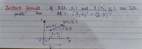 write distance formula with explanation - Brainly.in